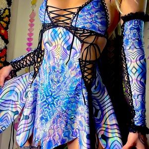 NWT Disco lemonade rave dress